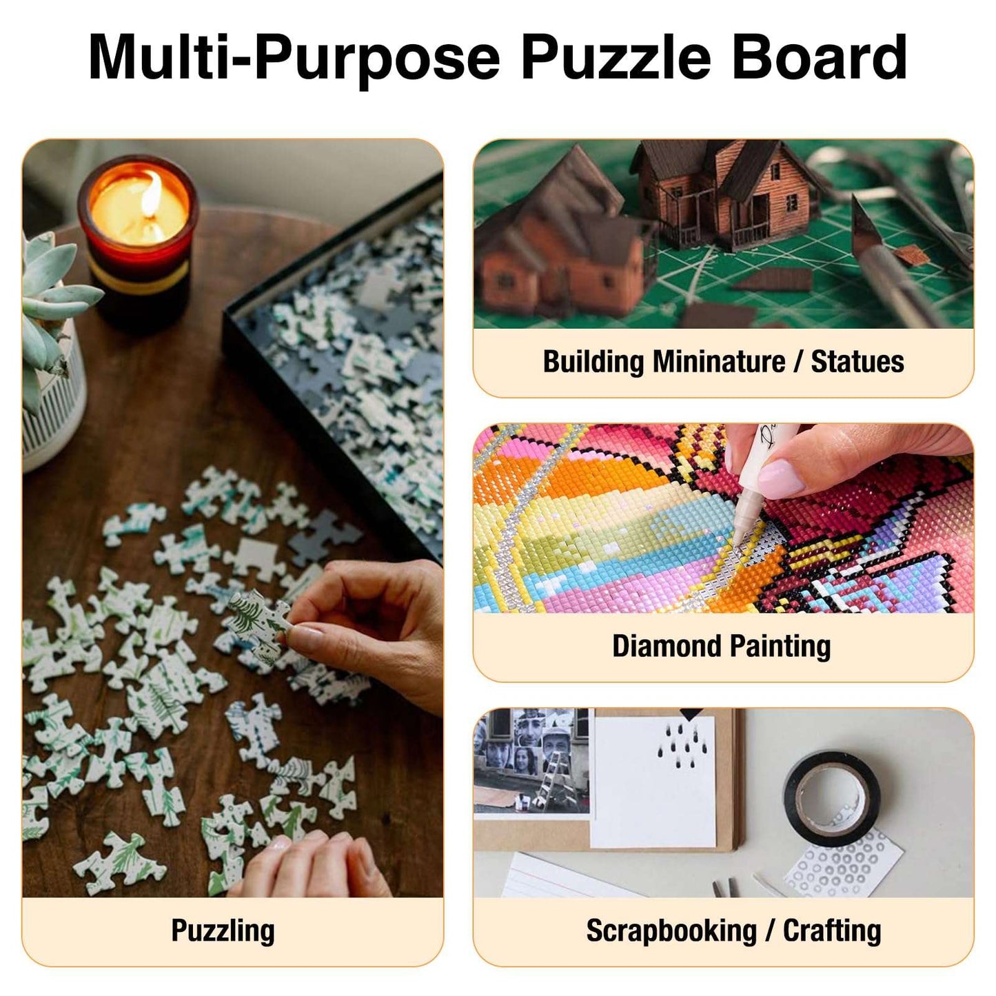 multi-functional Playboda puzzle board for crafting, diamond painting, and puzzling