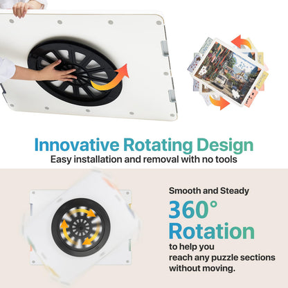 360 degree rotating lazy susan design under Playboda 1500 piece puzzle board